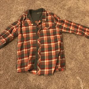 REI Plaid Flannel shirt with elbow patches-Men’s L